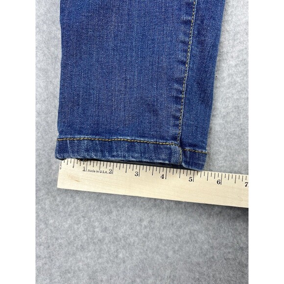 Nuon Jeans Womens 32 Blue Mid-Rise Zip ankle Denim Pant Preppy Casual - Picture 8 of 12